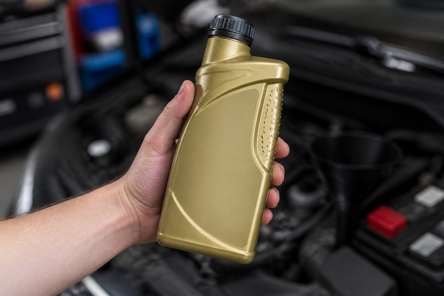 Bouteille d'huile spéciale pour boîte automatique