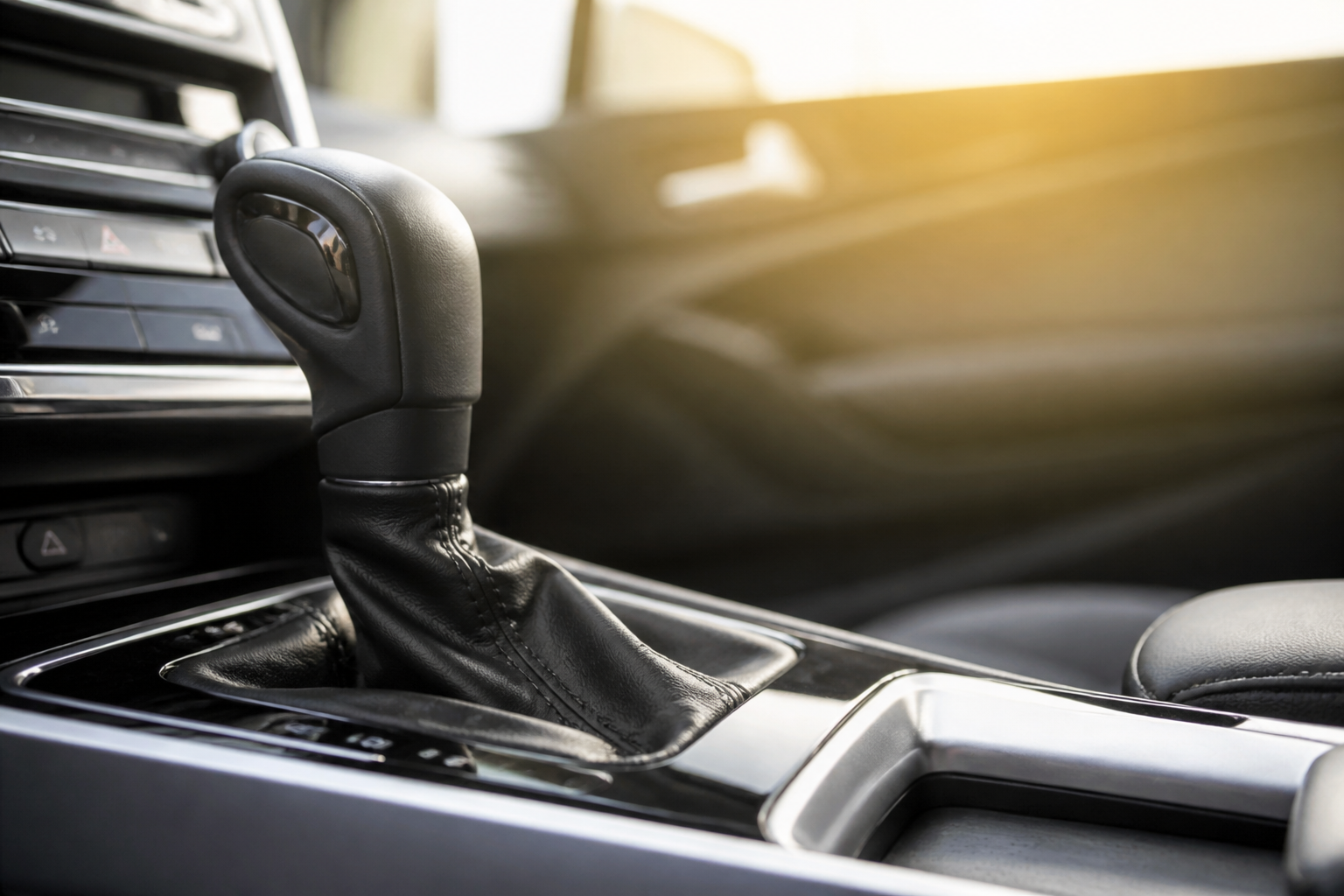 Le levier de vitesses d'une voiture