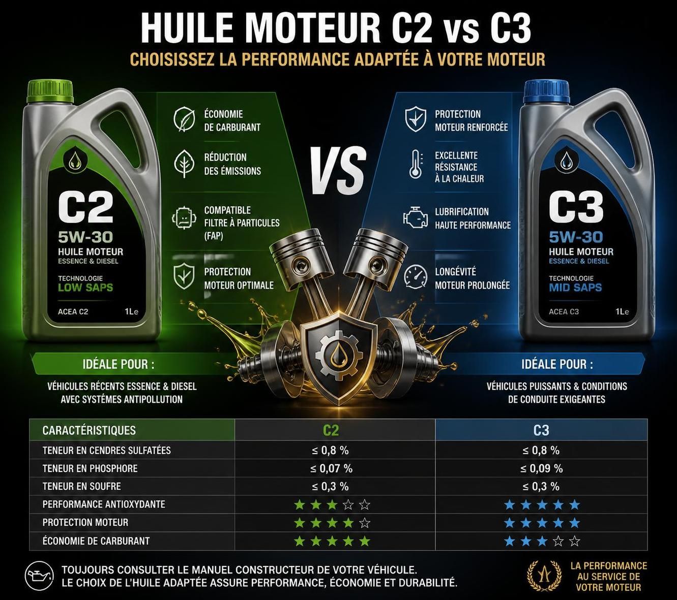 découvrez les différences entre l'huile c2 et l'huile c3 et apprenez à choisir la meilleure option adaptée à vos besoins pour optimiser les performances de votre véhicule.