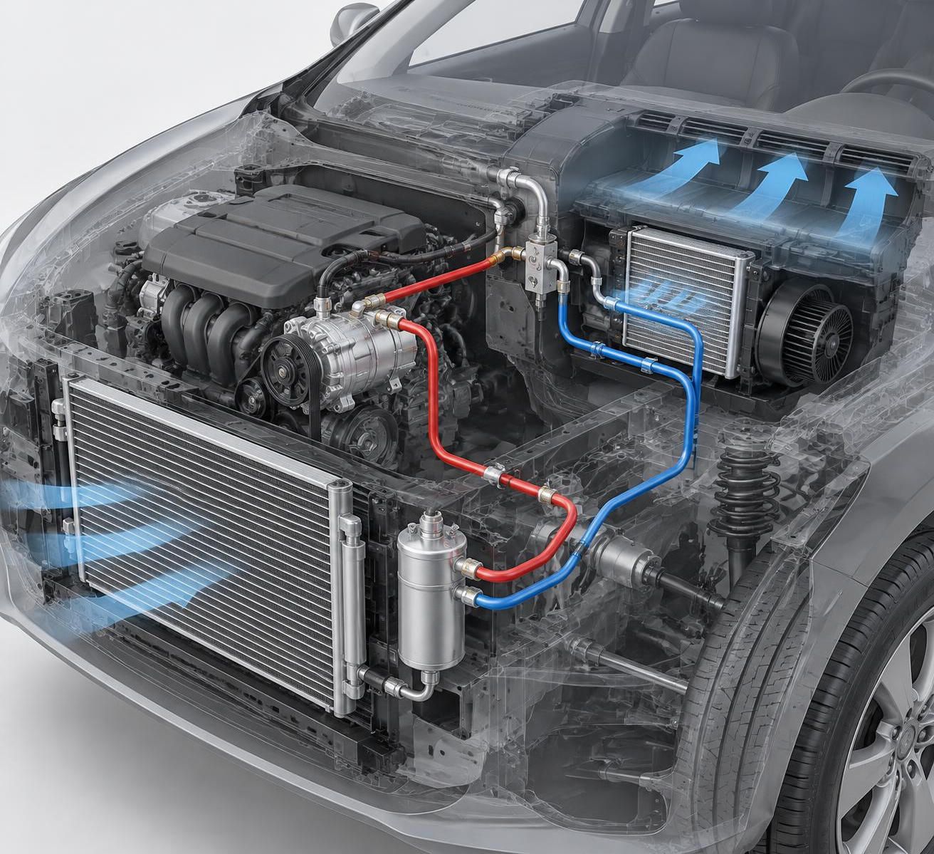 découvrez le fonctionnement du compresseur de climatisation auto, les symptômes d’une panne et les étapes pour le remplacer.